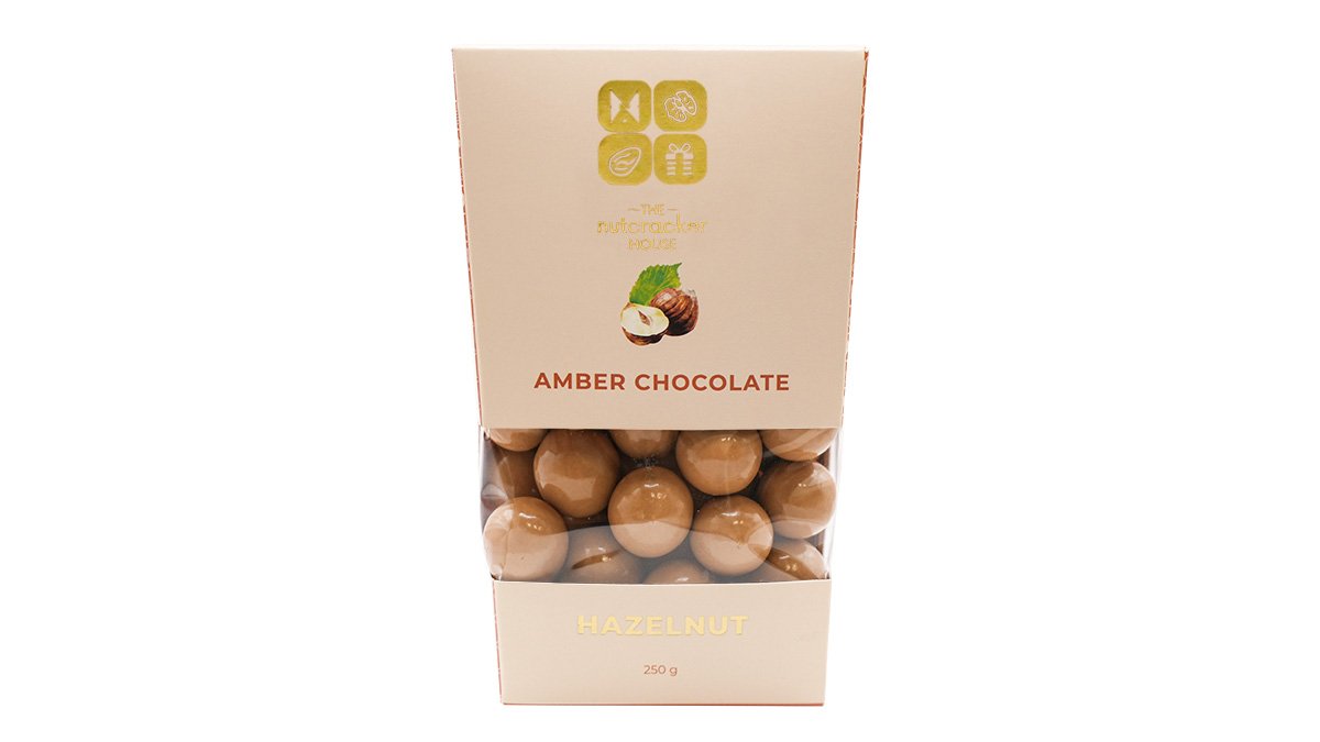 Amber Chocolate with Hazelnut, 250g