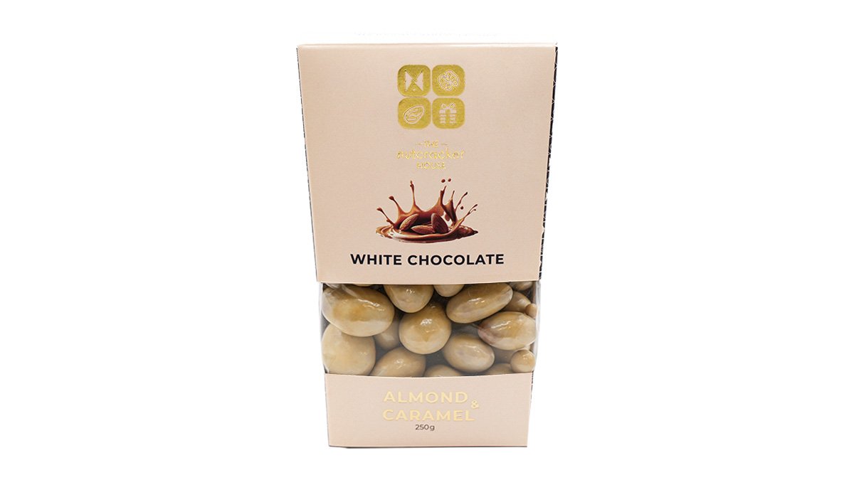 White Chocolate with Almond and Caramel, 250g